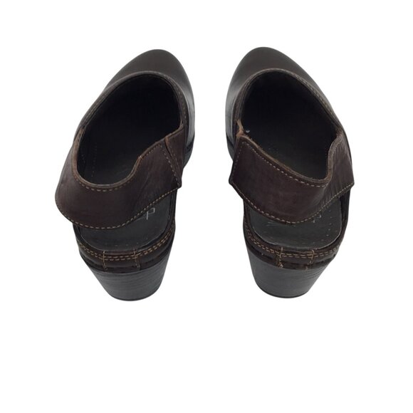 Dansko Pearl Womens 7 Leather Slingback Clogs Brown - Picture 6 of 12